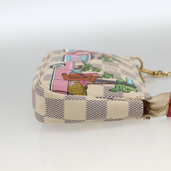 LOUIS VUITTON Azur Vivienne Mini Pochette Accessoires N60487 LV Auth 167035SM