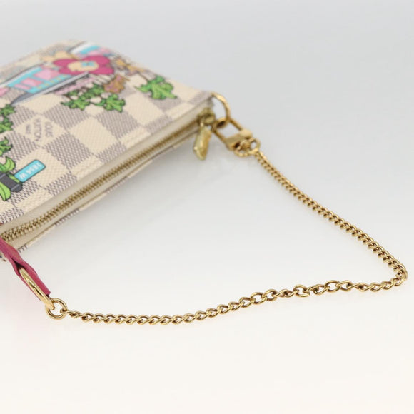LOUIS VUITTON Azur Vivienne Mini Pochette Accessoires N60487 LV Auth 167035SM