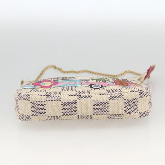 LOUIS VUITTON Azur Vivienne Mini Pochette Accessoires N60487 LV Auth 167035SM