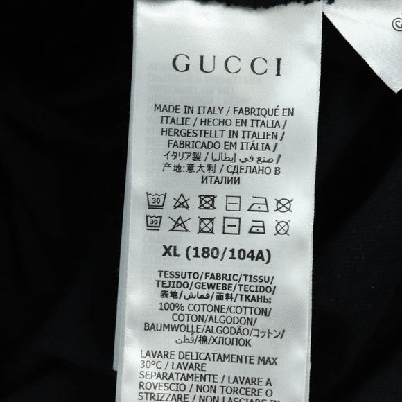 GUCCI GUCCIxDisney Donald Short Sleeved T Shirt Cotton Black Auth 167055M