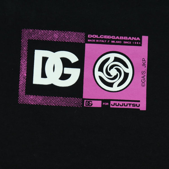 DOLCE&GABBANA D&G x Jujutsu Kaisen Cut And Sew T Shirt Cotton Black Auth 167057M