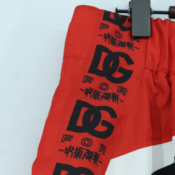 DOLCE&GABBANA D&G x Jujutsu Kaisen Jogger Pants Emblem Nylon Red Auth 167058SAM