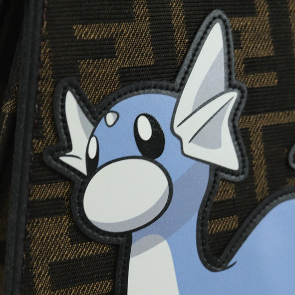 FENDI x FRGMT x POKÉMON Zucca Peek A Boo Dratini Bag 2way Brown Auth 167065SM