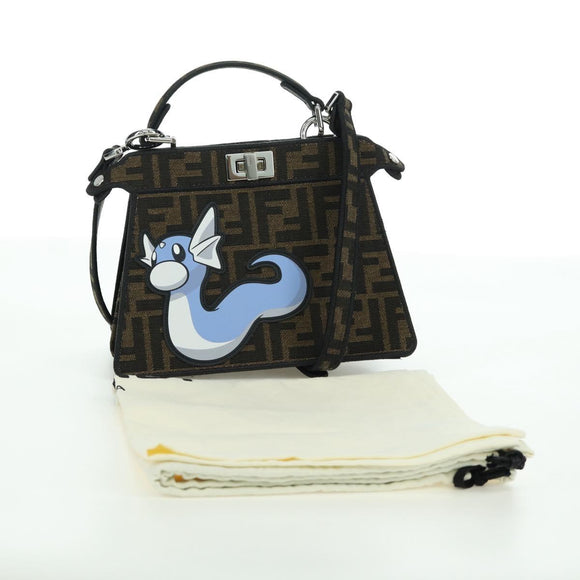 FENDI x FRGMT x POKÉMON Zucca Peek A Boo Dratini Bag 2way Brown Auth 167065SM