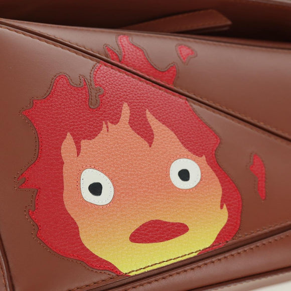 LOEWE × Ghibli Howl's Moving Castle Puzzle Small Calcifer Leather 2way 167069SM