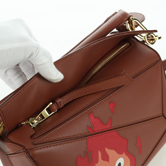 LOEWE × Ghibli Howl's Moving Castle Puzzle Small Calcifer Leather 2way 167069SM