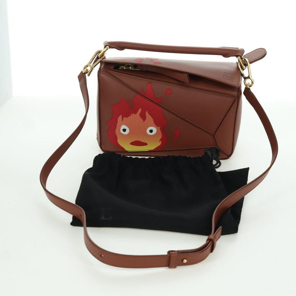 LOEWE × Ghibli Howl's Moving Castle Puzzle Small Calcifer Leather 2way 167069SM