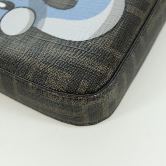 FENDI Zucca Canvas Miniryu FENDI x FRGMT x POKÉMON Bag Black Brown Auth 167070SM