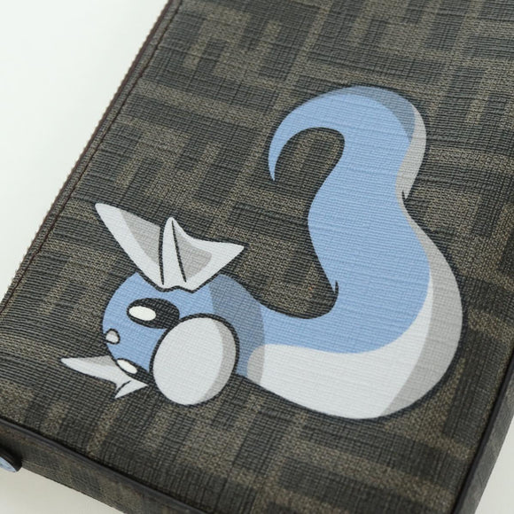 FENDI Zucca Canvas Miniryu FENDI x FRGMT x POKÉMON Bag Black Brown Auth 167070SM
