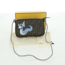 FENDI Zucca Canvas Miniryu FENDI x FRGMT x POKÉMON Bag Black Brown Auth 167070SM-12