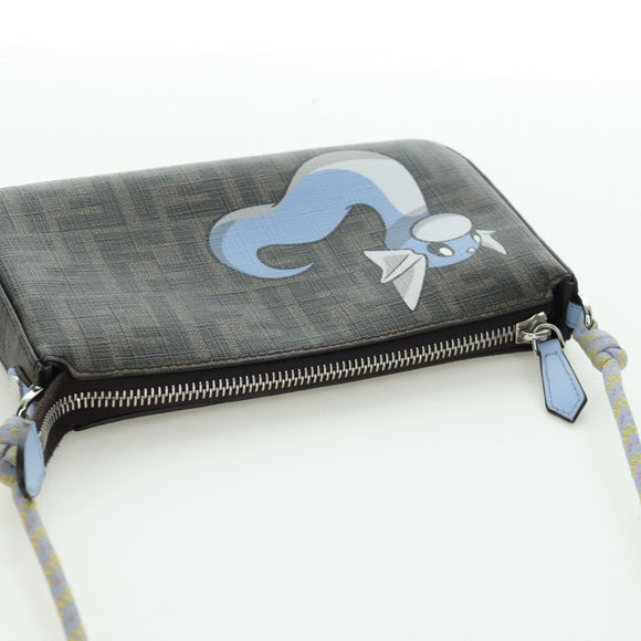 FENDI Zucca Canvas Miniryu FENDI x FRGMT x POKÉMON Bag Black Brown Auth 167070SM