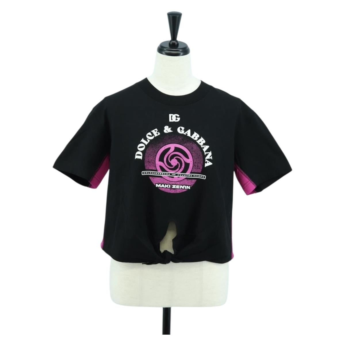 DOLCE&GABBANA D&G x Jujutsu Kaisen Cut T Shirt Cotton Black Auth