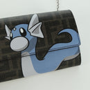 FENDI x FRGMT x POKÉMON Zucca Canvas Schulterportemonnaie Mini Ryu Auth 167075SM-19