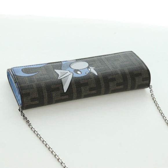 FENDI x FRGMT x POKÉMON Zucca Canvas Schulterportemonnaie Mini Ryu Auth 167075SM