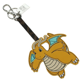 FENDI FENDI x FRGMT x POKÉMON Dragonite Charm Leather Yellow Auth 167076SM
