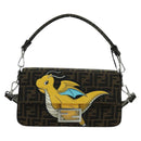 FENDI Zucca Canvas Dragonfly FRGMT POKÉMON Mamma Baguette Black Auth 167082SM-13