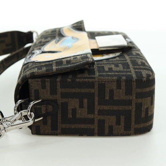 FENDI Zucca Canvas Dragonfly FRGMT POKÉMON Mamma Baguette Black Auth 167082SM