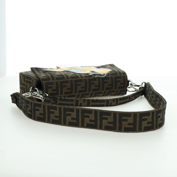 FENDI Zucca Canvas Dragonfly FRGMT POKÉMON Mamma Baguette Black Auth 167082SM