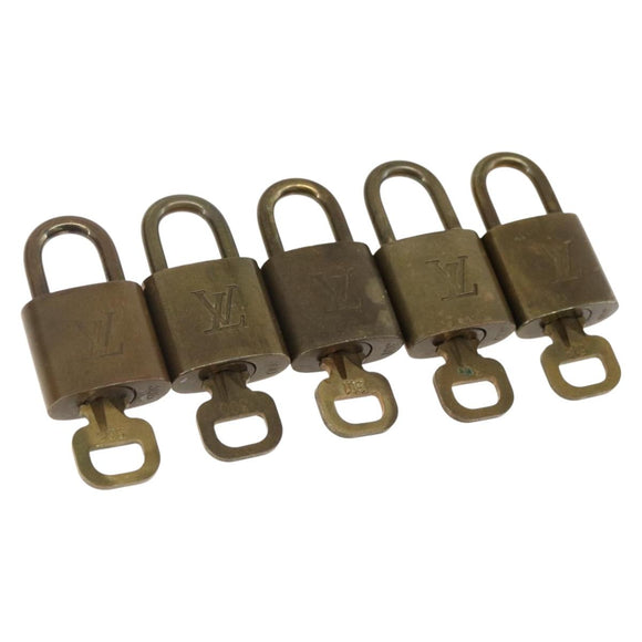 LOUIS VUITTON Padlock 5 Set Padlock metal Gold LV Auth 167086