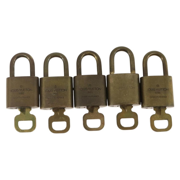 LOUIS VUITTON Padlock 5 Set Padlock metal Gold LV Auth 167086