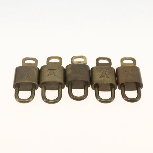 LOUIS VUITTON Padlock 5 Set Padlock metal Gold LV Auth 167086