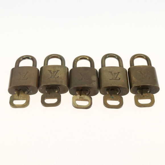 LOUIS VUITTON Padlock 5 Set Padlock metal Gold LV Auth 167086