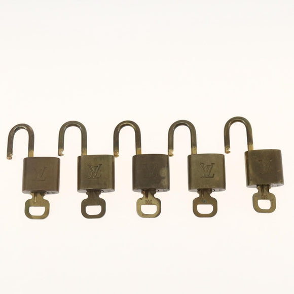 LOUIS VUITTON Padlock 5 Set Padlock metal Gold LV Auth 167086