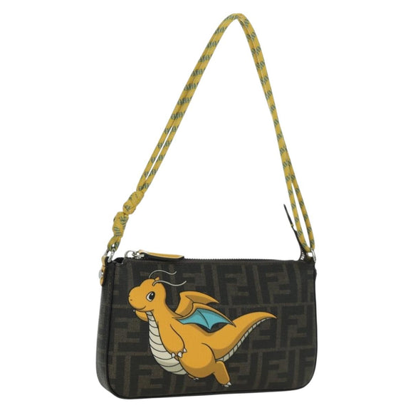 FENDI Zucca Canvas Dragonfly FENDI x FRGMT x POKÉMON Tasche Schwarz Auth 167090SM