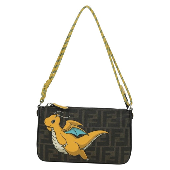 FENDI Zucca Canvas Dragonfly FENDI x FRGMT x POKÉMON Tasche Schwarz Auth 167090SM