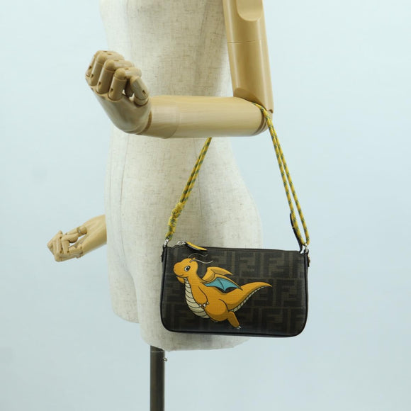 FENDI Zucca Canvas Dragonfly FENDI x FRGMT x POKÉMON Tasche Schwarz Auth 167090SM