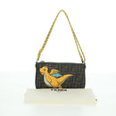 FENDI Zucca Canvas Dragonfly FENDI x FRGMT x POKÉMON Tasche Schwarz Auth 167090SM-12