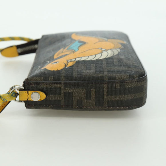 FENDI Zucca Canvas Dragonfly FENDI x FRGMT x POKÉMON Tasche Schwarz Auth 167090SM