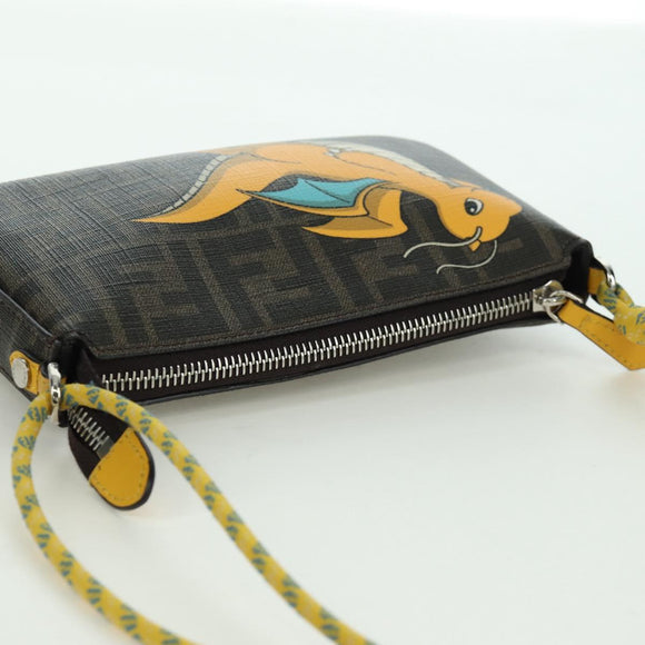 FENDI Zucca Canvas Dragonfly FENDI x FRGMT x POKÉMON Tasche Schwarz Auth 167090SM