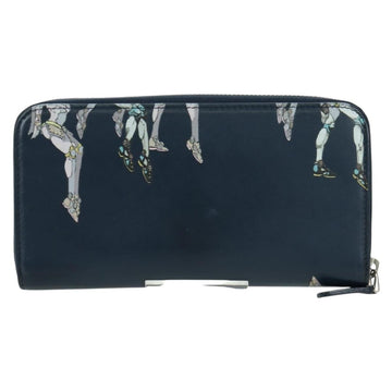 BVLGARI x JoJo's Bizarre Adventure Keeler Queen Wallet Navy Auth 167095SM - 0