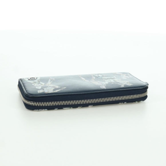 BVLGARI x JoJo's Bizarre Adventure Keeler Queen Wallet Navy Auth 167095SM
