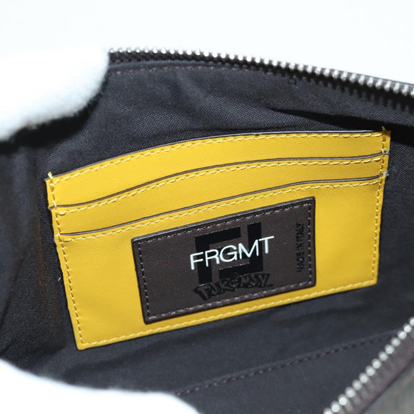 FENDI x FRGMT x POKÉMON Zucca Canvas Dragonfly Bag Black Brown Auth 167097SM
