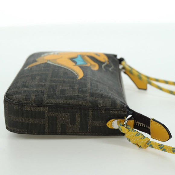 FENDI x FRGMT x POKÉMON Zucca Canvas Dragonfly Bag Black Brown Auth 167097SM