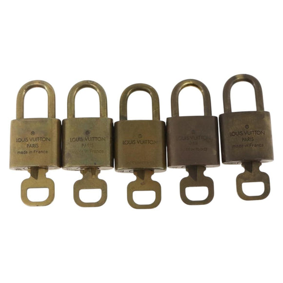 LOUIS VUITTON Padlock 5 Set Padlock metal Gold LV Auth 167100