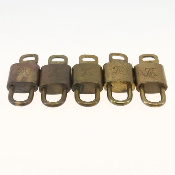 LOUIS VUITTON Padlock 5 Set Padlock metal Gold LV Auth 167100