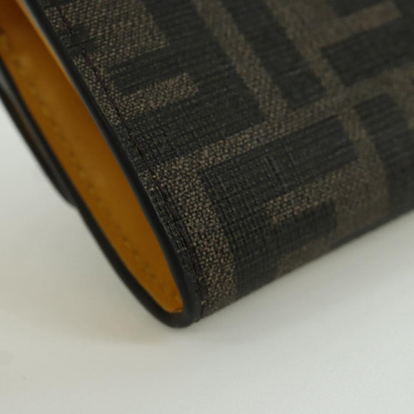 FENDI xFRGMTxPOKÉMON Zucca Canvas Chain Wallet Dragon Bag Black Auth 167109SM