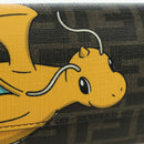 FENDI xFRGMTxPOKÉMON Zucca Canvas Chain Wallet Dragon Bag Black Auth 167109SM-19