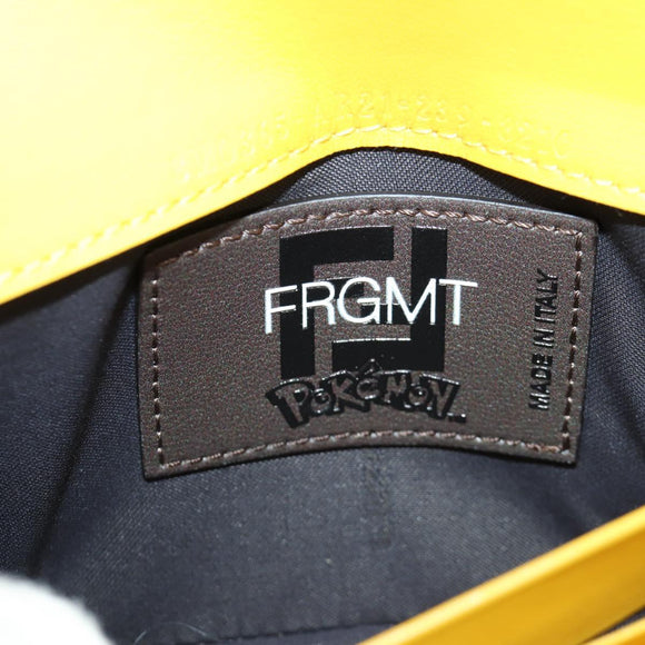 FENDI xFRGMTxPOKÉMON Zucca Canvas Chain Wallet Dragon Bag Black Auth 167109SM