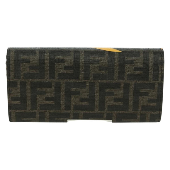FENDI xFRGMTxPOKÉMON Zucca Canvas Chain Wallet Dragon Bag Black Auth 167109SM