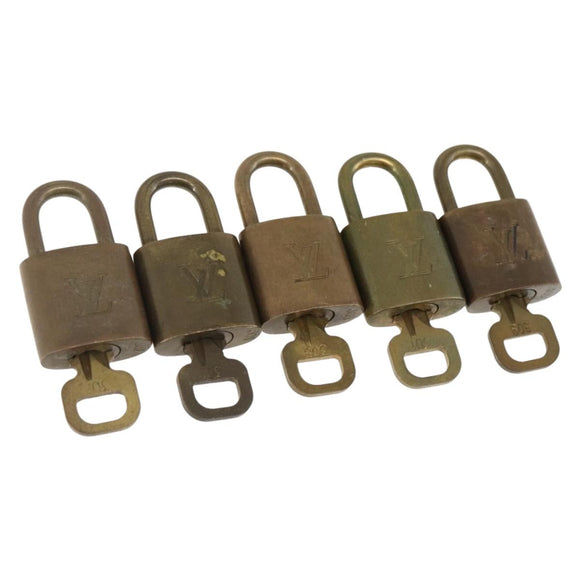 LOUIS VUITTON Padlock 5 Set Padlock metal Gold LV Auth 167111