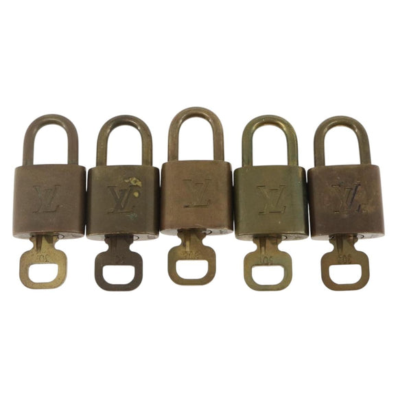 LOUIS VUITTON Padlock 5 Set Padlock metal Gold LV Auth 167111