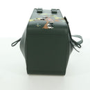 LOEWE Compact Hammock Hand Bag Leather 2way Green Gold Auth 167114SM-5