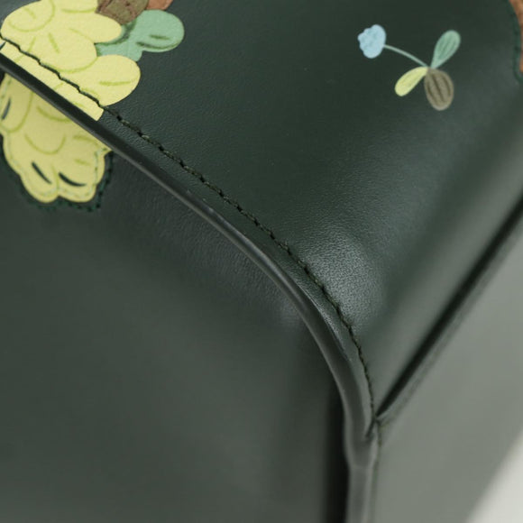 LOEWE Compact Hammock Hand Bag Leather 2way Green Gold Auth 167114SM