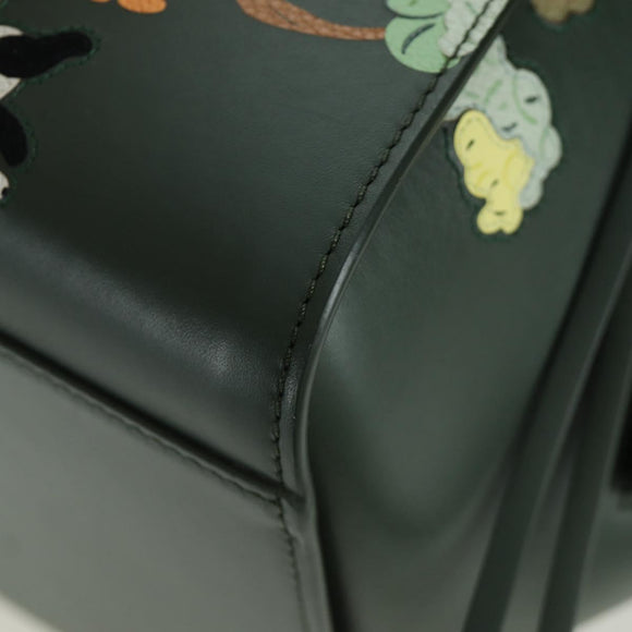 LOEWE Compact Hammock Hand Bag Leather 2way Green Gold Auth 167114SM