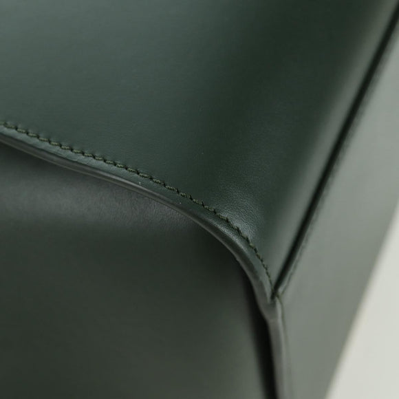 LOEWE Compact Hammock Hand Bag Leather 2way Green Gold Auth 167114SM