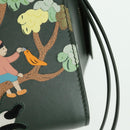 LOEWE Compact Hammock Hand Bag Leather 2way Green Gold Auth 167114SM-21